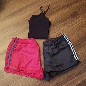 2 Gym shorts and tank